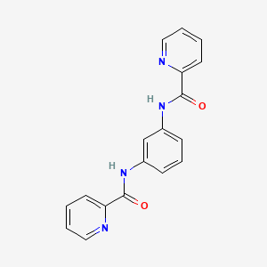 molecular formula C18H14N4O2 B8459831 N,N'-bis(picolinoyl)-1,3-phenylenediamine 