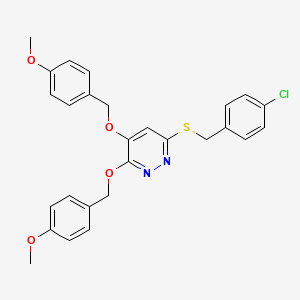 6-(4-Chlorobenzylthio)-3,4-bis(4-methoxybenzyloxy)pyridazine