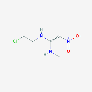 molecular formula C5H10ClN3O2 B8460030 N~1~-(2-Chloroethyl)-N'~1~-methyl-2-nitroethene-1,1-diamine CAS No. 80020-46-8