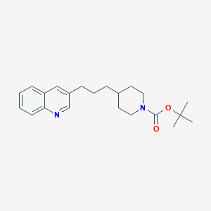 molecular formula C22H30N2O2 B8460058 tert-butyl 4-(3-quinolin-3-ylpropyl)piperidine-1-carboxylate 