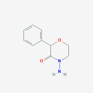 molecular formula C10H12N2O2 B8460153 4-Amino-2-phenylmorpholin-3-one 