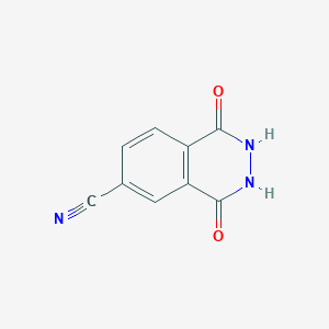 molecular formula C9H5N3O2 B8460239 6-Cyano-2,3-dihydro-1,4-phthalazinedione 