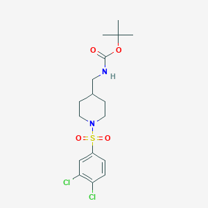 molecular formula C17H24Cl2N2O4S B8460320 tert-butyl N-[[1-(3,4-dichlorophenyl)sulfonylpiperidin-4-yl]methyl]carbamate 