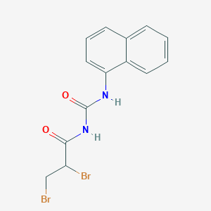 molecular formula C14H12Br2N2O2 B8460561 2,3-Dibromo-N-[(naphthalen-1-yl)carbamoyl]propanamide CAS No. 57647-74-2