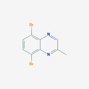 molecular formula C9H6Br2N2 B8460725 5,8-dibromo-2-methylquinoxaline 