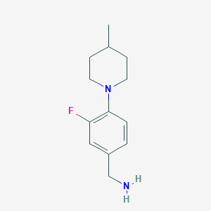 3-Fluoro-4-(4-methyl-1-piperidinyl)benzylamine
