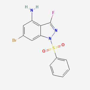 6-Bromo-3-fluoro-1-(phenylsulfonyl)-1H-indazol-4-amine
