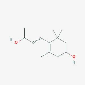 molecular formula C13H22O2 B8460945 3-Cyclohexen-1-ol, 4-(3-hydroxy-1-butenyl)-3,5,5-trimethyl- CAS No. 33759-63-6