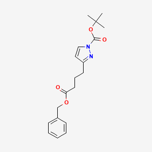 molecular formula C19H24N2O4 B8460969 tert-butyl 3-(4-oxo-4-phenylmethoxybutyl)pyrazole-1-carboxylate 