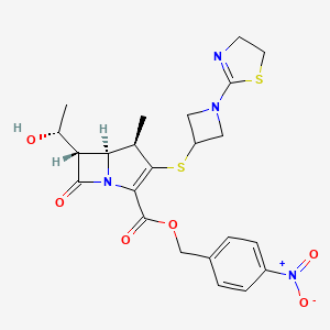 p-nitrobenzyl (1R,5S,6S)-2-[(1-(thiazolin-2-yl)azetidin-3-yl)thio]-6-[(R)-1-hydroxyethyl]-1-methyl-carbapen-2-em-3-carboxylate