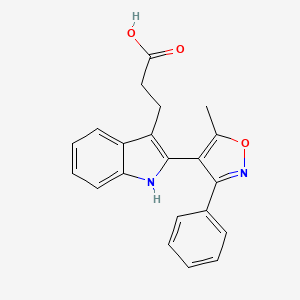 3-[2-(5-Methyl-3-phenyl-1,2-oxazol-4-yl)-1H-indol-3-yl]propanoic acid