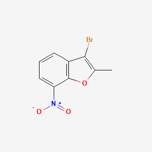 molecular formula C9H6BrNO3 B8461058 3-Bromo-2-methyl-7-nitrobenzo[b]furan 