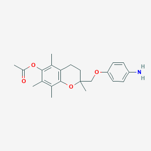 molecular formula C22H27NO4 B8461063 6-Acetoxy-2-(4-aminophenoxymethyl)-2,5,7,8-tetramethylchroman 