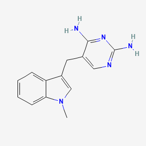 5-[(1-Methyl-1H-indol-3-yl)methyl]pyrimidine-2,4-diamine