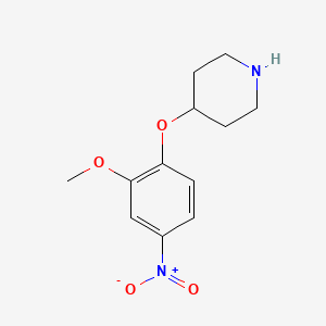 molecular formula C12H16N2O4 B8461141 4-(2-Methoxy-4-nitrophenoxy)piperidine CAS No. 944401-91-6