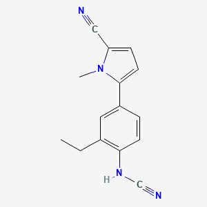 [4-(5-cyano-1-methyl-1H-pyrrol-2-yl)-2-ethylphenyl]cyanamide