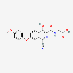 {[1-Cyano-4-hydroxy-7-(4-methoxy-phenoxy)-isoquinoline-3-carbonyl]-amino}-acetic acid