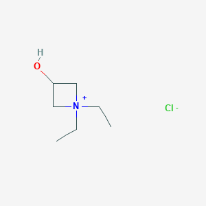 molecular formula C7H16ClNO B8461401 Azetidinium, 1,1-diethyl-3-hydroxy-, chloride CAS No. 15314-03-1