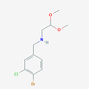(4-Bromo-3-chloro-benzyl)-(2,2-dimethoxy-ethyl)-amine