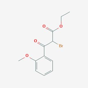Benzenepropanoic acid, alpha-bromo-2-methoxy-beta-oxo-, ethyl ester