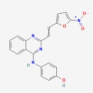 4-({2-[2-(5-Nitrofuran-2-yl)ethenyl]quinazolin-4-yl}amino)phenol