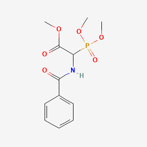 molecular formula C12H16NO6P B8461744 Methyl benzoylamino(dimethoxyphosphoryl)acetate 