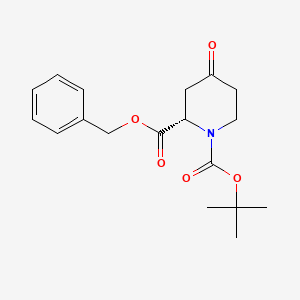 molecular formula C18H23NO5 B8461762 2-BenZyl 1-(t-butyl) (S)-4-oxopiperidine-1,2-dicarboxylate 