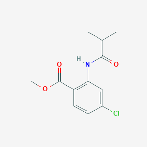 molecular formula C12H14ClNO3 B8461768 Methyl 4-chloro-2-(2-methylpropanamido)benzoate 