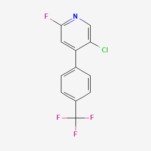 molecular formula C12H6ClF4N B8461790 Pyridine, 5-chloro-2-fluoro-4-[4-(trifluoromethyl)phenyl]- 