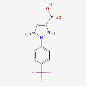 molecular formula C11H7F3N2O3 B8461795 5-Hydroxy-1-(4-trifluoromethyl-phenyl)-1H-pyrazole-3-carboxylic acid 