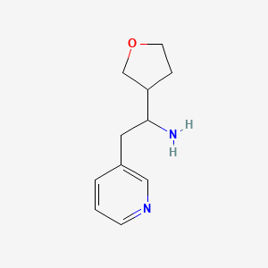 molecular formula C11H16N2O B8461833 1-(3-Oxolanyl)-2-(3-pyridyl)ethylamine 