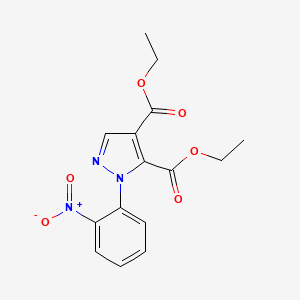 molecular formula C15H15N3O6 B8461870 Diethyl 1-(2-nitrophenyl)-1H-pyrazole-4,5-dicarboxylate CAS No. 62040-03-3