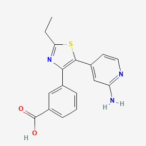 3-[5-(2-Amino-4-pyridyl)-2-ethyl-1,3-thiazol-4-YL]benzoic acid