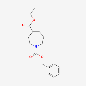 molecular formula C17H23NO4 B8461978 1-Benzyl 4-ethyl azepane-1,4-dicarboxylate 