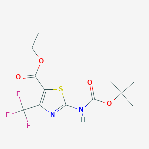 2-tert-Butoxycarbonylamino-4-trifluoromethyl-thiazole-5-carboxylic acid ethyl ester