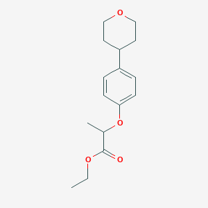 molecular formula C16H22O4 B8462030 Ethyl 2-[4-(oxan-4-yl)phenoxy]propanoate CAS No. 62071-35-6