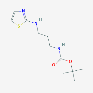 molecular formula C11H19N3O2S B8462041 tert-butyl N-[3-(1,3-thiazol-2-ylamino)propyl]carbamate 