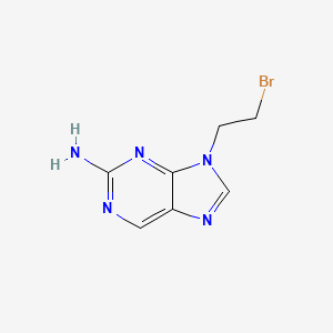 molecular formula C7H8BrN5 B8462108 9-(2-bromoethyl)-9H-purin-2-amine 