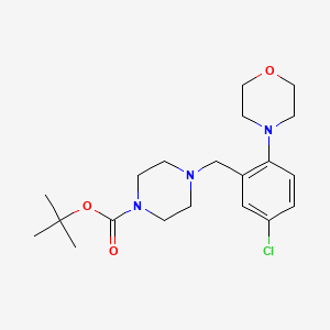 molecular formula C20H30ClN3O3 B8462311 tert-butyl 4-[(5-chloro-2-morpholin-4-ylphenyl)methyl]piperazine-1-carboxylate CAS No. 1446818-97-8