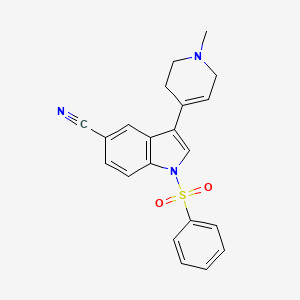 1-(benzenesulfonyl)-3-(1-methyl-3,6-dihydro-2H-pyridin-4-yl)-5-indolecarbonitrile