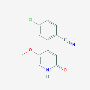 4-Chloro-2-(2-hydroxy-5-methoxypyridin-4-YL)benzonitrile