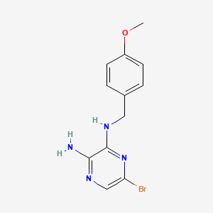 5-Bromo-N~3~-[(4-methoxyphenyl)methyl]pyrazine-2,3-diamine