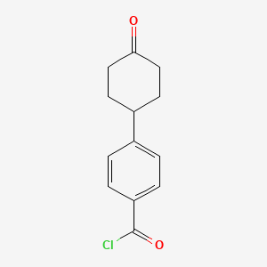molecular formula C13H13ClO2 B8462616 4-(4-oxocyclohexyl)benzoyl Chloride CAS No. 139778-75-9