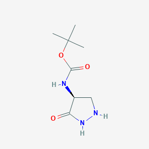 molecular formula C8H15N3O3 B8462626 tert-Butyl (S)-(3-oxopyrazolidin-4-yl)carbamate 