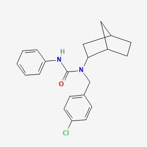molecular formula C21H23ClN2O B8462648 N-Bicyclo[2.2.1]heptan-2-yl-N-[(4-chlorophenyl)methyl]-N'-phenylurea CAS No. 89472-86-6