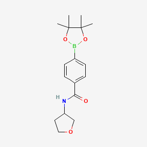 N-(oxolan-3-yl)-4-(4,4,5,5-tetramethyl-1,3,2-dioxaborolan-2-yl)benzamide