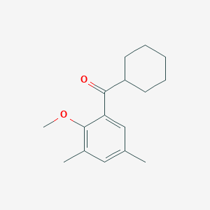 molecular formula C16H22O2 B8462676 Cyclohexyl 3,5-dimethyl-2-methoxyphenyl ketone 