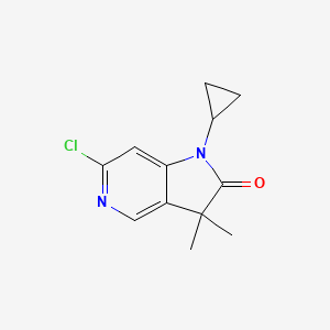 6-chloro-1-cyclopropyl-3,3-dimethyl-1H-pyrrolo[3,2-c]pyridin-2(3H)-one