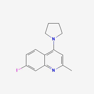 7-Iodo-2-methyl-4-pyrrolidin-1-yl-quinoline