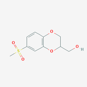 [7-(Methylsulfonyl)-2,3-dihydro-1,4-benzodioxin-2-YL]methanol